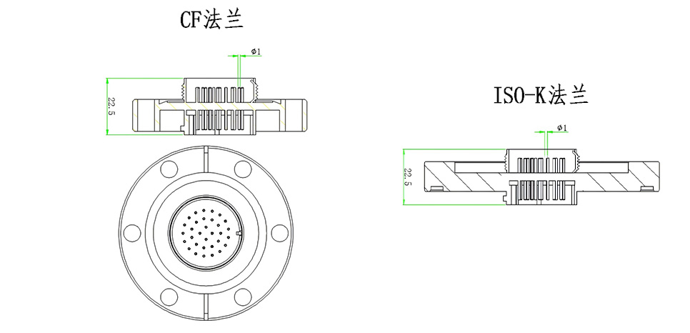 CTS41型真空饋通尺寸